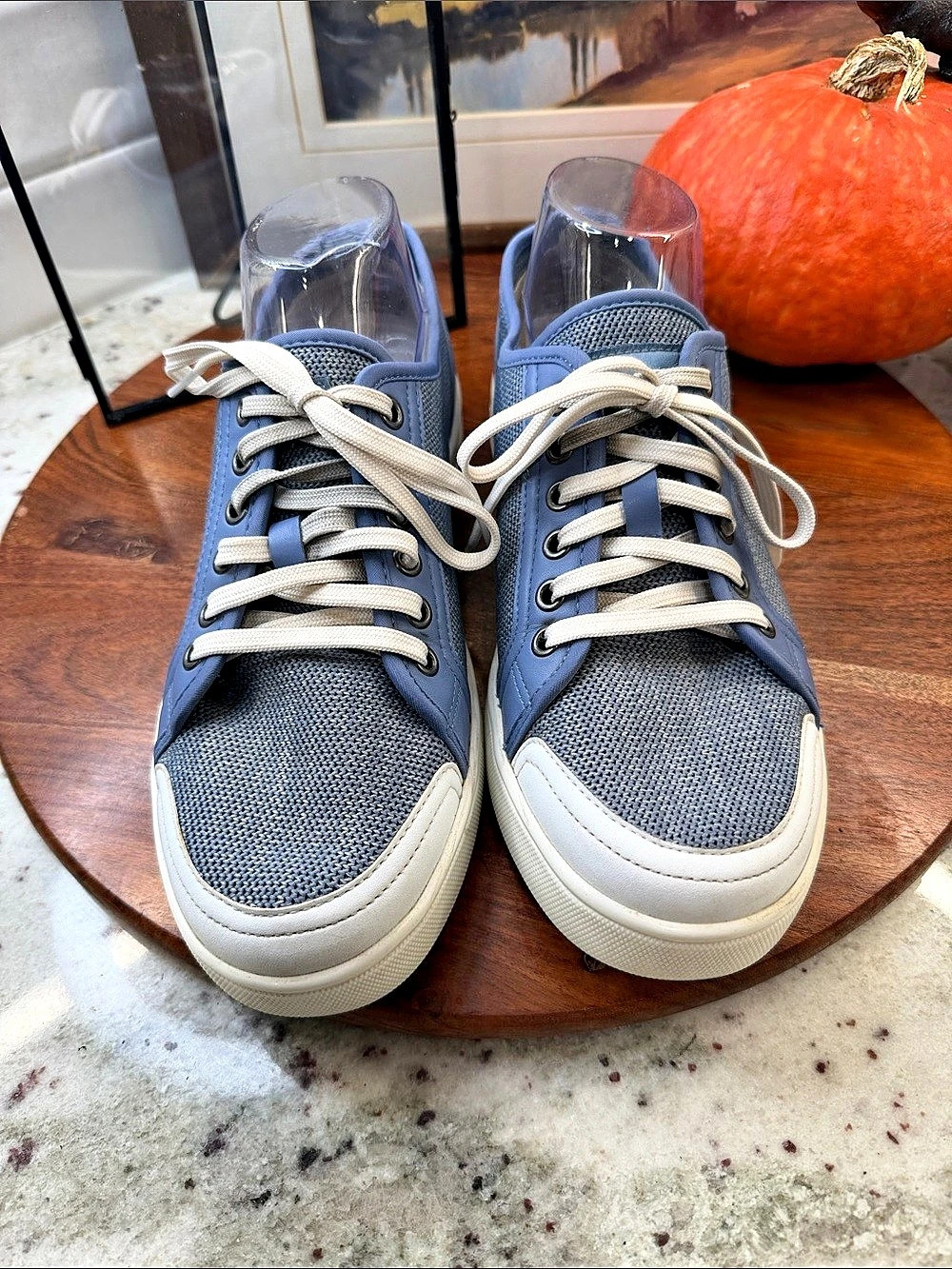 TRAG by Alegria Blue & White Sneakers Like New